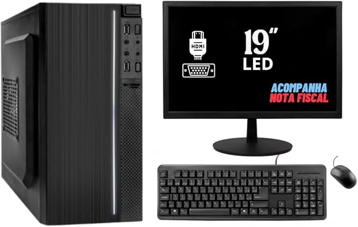 COMPUTADOR PC COMPLETO INTEL 3ª GERAÇÃO 8GB RAM SSD 240GB MONITOR 19
