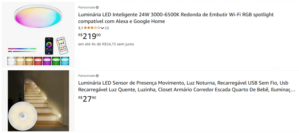 Lâmpadas Inteligentes é na Amazon.