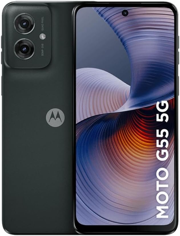 Smartphone Motorola Moto g55 5G - 256GB 16GB (8GB RAM+8GB Ram Boost) e Câmera 50MP com AI NFC Tela 6.5" com Super brilho - Preto.